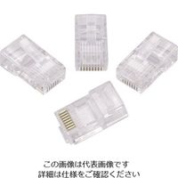 朝日電器 ELPA LAN用モジュラープラグ Cat5e TEA-111 1パック(6個) 167-9153（直送品）