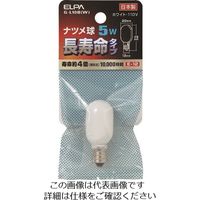朝日電器 ELPA ナツメ球 E12 消費電力5W 長寿命 ホワイト G-L10B(W) 1個 168-3837（直送品）
