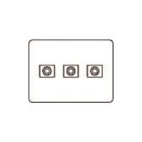 パナソニック Panasonic フルカラーモダン電話線プレート3連・W WN6083W 1個 158-1454（直送品）