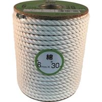 ユタカメイク ロープ 綿ロープボビン巻 6φ×30m RC-4 1巻 113-5434（直送品）