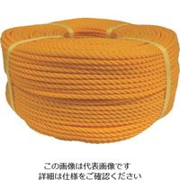 ユタカメイク ロープ PEロープ巻物 5φ×200m イエロー PE-90 1巻 113-5528（直送品）