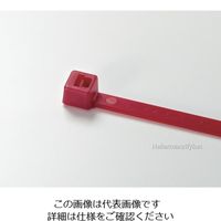 ヘラマンタイトン カラータイ 幅4.8×長さ301mm 屋内使用 (100本入) T60R-RED 1袋(100本) 850-3954（直送品）