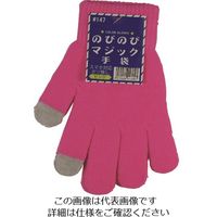 勝星産業 勝星 スマホ対応のびのび手袋ボツ無しピンク #147-PK 1セット(10双) 174-3822（直送品）