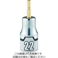 京都機械工具 KTC インパクトドライバ用ショートソケットビット22mm BZP63S-22 1個 206-7163（直送品）