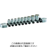 京都機械工具 nepros 6.3ソケットセット(インチ・12角・9コ組) NTB209BWA 1セット 206-8652（直送品）