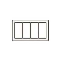 パナソニック Panasonic コスモワイド新金属プレート2型4連 WTC9204 1個 157-3415（直送品）