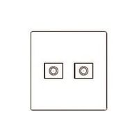 パナソニック Panasonic コスモワイド新金属電話プレート2連 WTF9282 1個 157-3486（直送品）