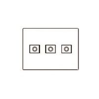 パナソニック Panasonic コスモワイド新金属電話プレート3連 WTF9283 1個 159-2461（直送品）