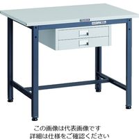 TRUSCO 軽荷重作業台(300kg)AE型 900X600XH740 薄型2段引出し付 ダークグレー色 SAE-0960UDC2 DG（直送品）