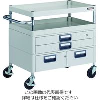 TRUSCO フェニックスワゴン 抗菌 省音 750X500XH740 引出付 PEW-772XW