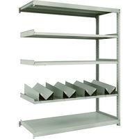 TRUSCO スチールラック M2型軽中量棚 1460X600XH1800 缶受X4付 連結 M2-6565-KU4B 1台(1個)（直送品）