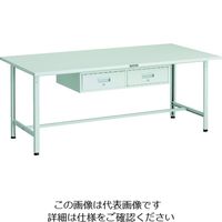 TRUSCO 軽荷重作業台(300kg)AE型 1200X750XH740 2列引出し付 ホワイト色 SAE-1200FL2 W 1台（直送品）