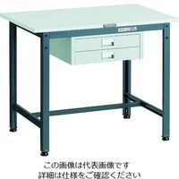 TRUSCO 軽荷重作業台(300kg)AE型 900X600XH740 薄型2段引出し付 ダークグレー色 AE-0960UDC2 DG（直送品）
