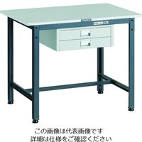 TRUSCO 軽荷重作業台(300kg)AE型 900X600XH740 薄型2段引出し付 ダークグレー色 RAE-0960UDC2 DG（直送品）