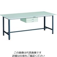 TRUSCO 軽荷重作業台(300kg)AE型 1800X900XH740 薄型2段引出し付 ダークグレー色 RAE-1809UDC2 DG（直送品）