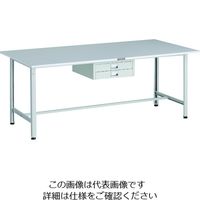 TRUSCO 軽荷重作業台(300kg)AE型 1800X900XH740 薄型2段引出し付 ホワイト色 RAE-1809UDC2 W 1台（直送品）
