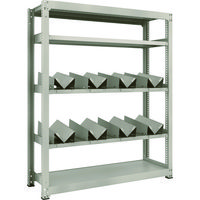 TRUSCO 一斗缶ラック スチールラック M3型中量棚 W1500×D471×H1800 5段 単体 缶受×8付 M3-6555-KU8（直送品）