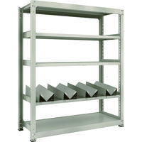 TRUSCO 一斗缶ラック スチールラック M3型中量棚 W1500×D571×H1800 5段 単体 缶受×4付 M3-6565-KU4（直送品）