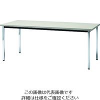 トラスコ中山 TRUSCO 会議用テーブル 1500X750XH700 角脚 下棚無し ニューグレー TD1575-NG 1台（直送品）