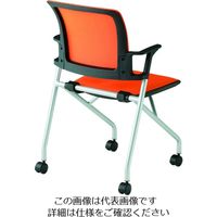 トラスコ中山 TRUSCO コンパクトミーティングチェア オレンジ CMC-OR 1脚 207-2934（直送品）