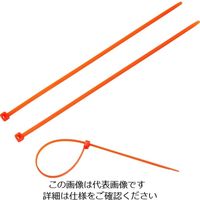 トラスコ中山 TRUSCO セキュリティータイ長さ238mm 表示可能タイプ オレンジ 100本入 TSCTH240-OR 1袋(100本)（直送品）