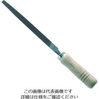 トラスコ中山 TRUSCO 鉄工用ヤスリ 木柄付 三角 中目 刃長300 TSA30002S 1本 206-6588（直送品）