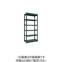 TRUSCO TUG型軽量ボルトレス棚 黒 100kg 単体型 940×474×H2100 6段 TUG100-73S-6-BK（直送品）