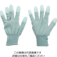 TRUSCO 静電気対策・銅繊維入ESD手袋 指先コートタイプ Lサイズ まとめ買い10双 ESD-GFTL-M10 1セット(10双)（直送品）
