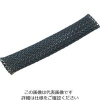 トラスコ中山 TRUSCO カラー編組チューブ 自然折径22mm 長さ10m 1巻 灰 BTC-19-GY 207-6348（直送品）