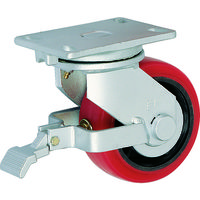 TRUSCO 重高荷重用キャスター 自在SP付 200MM 耐湿ウレタン車輪700KGF HR/HM200700PCI-TG-WB 1個（直送品）