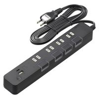 オーム電機 4個口節電タップ USBポート付き 2m 00-1100 1個