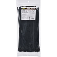 オーム電機 ロックタイ200BUー300P 200mm黒 1パック300本入 LT