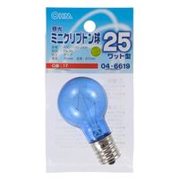 オーム電機 昼光ミニクリプトン球 25形相当 PS-35 E17 クリア 04-6619 1個（直送品）