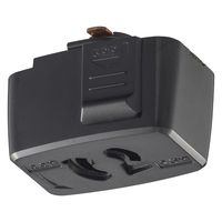 オーム電機 抜止コンセント ライティングダクト用 ブラック 06-5028 1個（直送品）