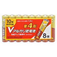 オーム電機 Vアルカリ乾電池 単4形 8本パック 08-4128 1パック(8個)