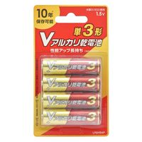 オーム電機 Vアルカリ乾電池 単3形 08-4133 1パック(4個)