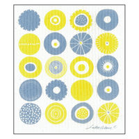 （100%天然素材）スポンジワイプ S 北欧ふきん セルロース 抜群の吸水力 キャンディ イエロー 1個 イーオクト