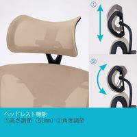 藤沢工業 TOKIO オフィスチェア OCV23HCF 専用 ヘッドレスト ベージュ OCV23HC-HR ベージュ 1個（取寄品）