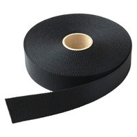 日本紐釦貿易 薄手アミーテープ 巾25mm×10m巻 黒 AMT25-22 1セット(10m×2巻)（直送品）