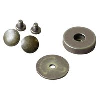 日本紐釦貿易 ネジ式マグネットボタン 5mmxφ19mm 10組入り M75-AG 1セット(10組入)（直送品）