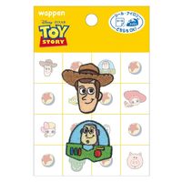 ディズニー ピクサー トイ・ストーリー ワッペン ウッディ ・ バズ 各1枚入り シール アイロン 接着 両用 MY5505-MY512（直送品）