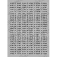 TSUMEKIRA(ツメキラ) ネイルシール カラーチャートナンバーシール 黒 401~500 NN-CCN-205 1セット(3枚)（直送品）