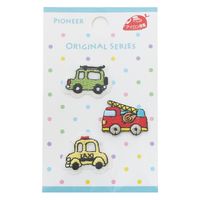 パイオニア リトルアップリケ 3個付 4WD はしご車 タクシー RG350-25026 1セット(3枚入)（直送品）