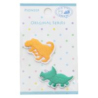 パイオニア ワッペン 恐竜2種 2個付 RG351-25035 1セット(3枚入)（直送品）