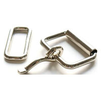 日本紐釦貿易 管美錠 巾約25mm シルバー 4個入 SGM-KB25-S 1セット(4個入×5袋/合計（直送品）