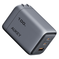 AUKEY USB[d 100W PDΉ ܂肽ݎ [USB-A×1/C×2]O[ PA-C5-GY 1
