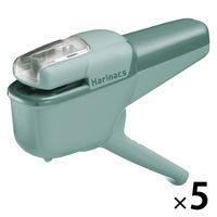 コクヨ ハリナックス ハンディ ブルーグリーン 10枚とじ 針なしステープラー 針なしホッチキス SLN-MSH110GB 5個