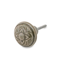 ポッシュリビング セラミックノブ φ4cm×D3.5cm セラミック/アイアン 30691 1セット(2個)（直送品）