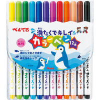 ぺんてる 洗たくでキレイカラーペン 12色 SCS2-12 1セット(1セット×5)（直送品）