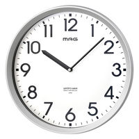 ノア精密 MAG（マグ）電波掛時計 エコグリン シルバー直径310ｍｍ[アナログ]W-804 SM-Z 1個